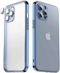 Matte soft case camera protection (electroplated) Apple iPhone 13 Pro zila (blue metalic) cena un informācija | Telefonu vāciņi, maciņi | 220.lv