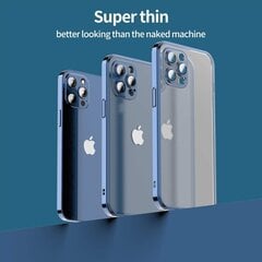 Matte soft case camera protection (electroplated) Apple iPhone 12 zila (blue metalic) cena un informācija | Telefonu vāciņi, maciņi | 220.lv