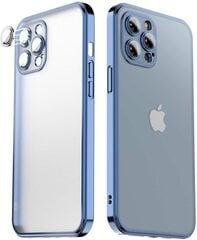 Matte soft case camera protection (electroplated) Apple iPhone 11 zila (blue metalic) cena un informācija | Telefonu vāciņi, maciņi | 220.lv