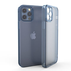 Aizsargvāciņš Matte Blue Skyfall Glass case (integrated tempered glass) Soundberry paredzēts Apple iPhone 12 zils cena un informācija | Telefonu vāciņi, maciņi | 220.lv