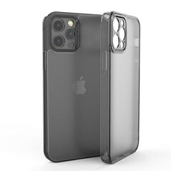 Aizsargvāciņš Matte Black Nightfall Glass case (integrated tempered glass) Soundberry paredzēts Apple iPhone 12 melns cena un informācija | Telefonu vāciņi, maciņi | 220.lv