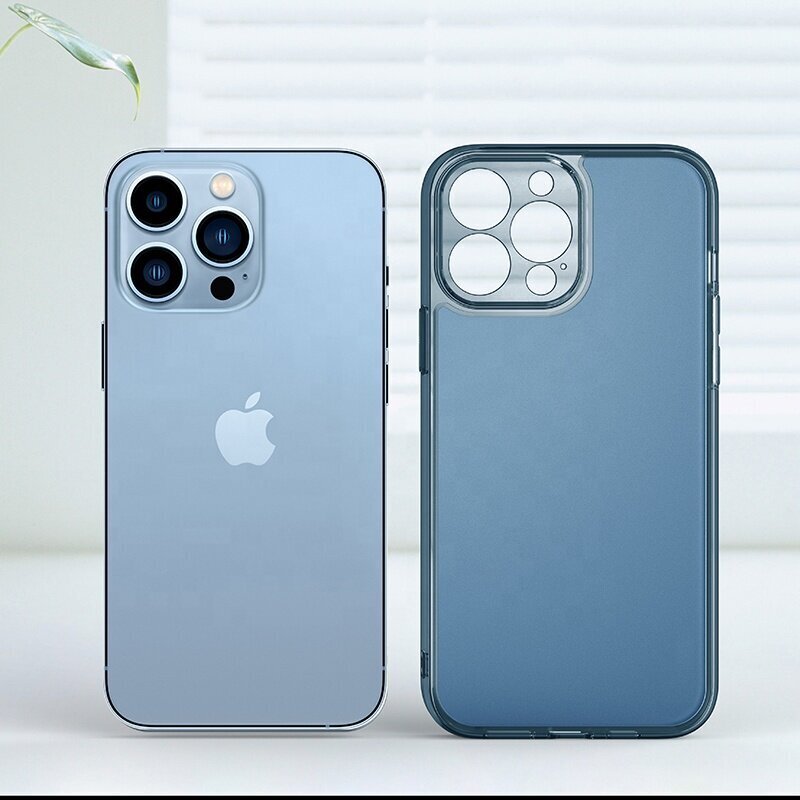 Aizsargvāciņš Matte Blue Skyfall Glass case (integrated tempered glass) Soundberry paredzēts Apple iPhone 13 Pro Max zils cena un informācija | Telefonu vāciņi, maciņi | 220.lv