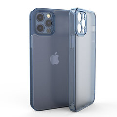 Aizsargvāciņš Matte Blue Skyfall Glass case (integrated tempered glass) Soundberry paredzēts Apple iPhone 12 Pro zils cena un informācija | Telefonu vāciņi, maciņi | 220.lv