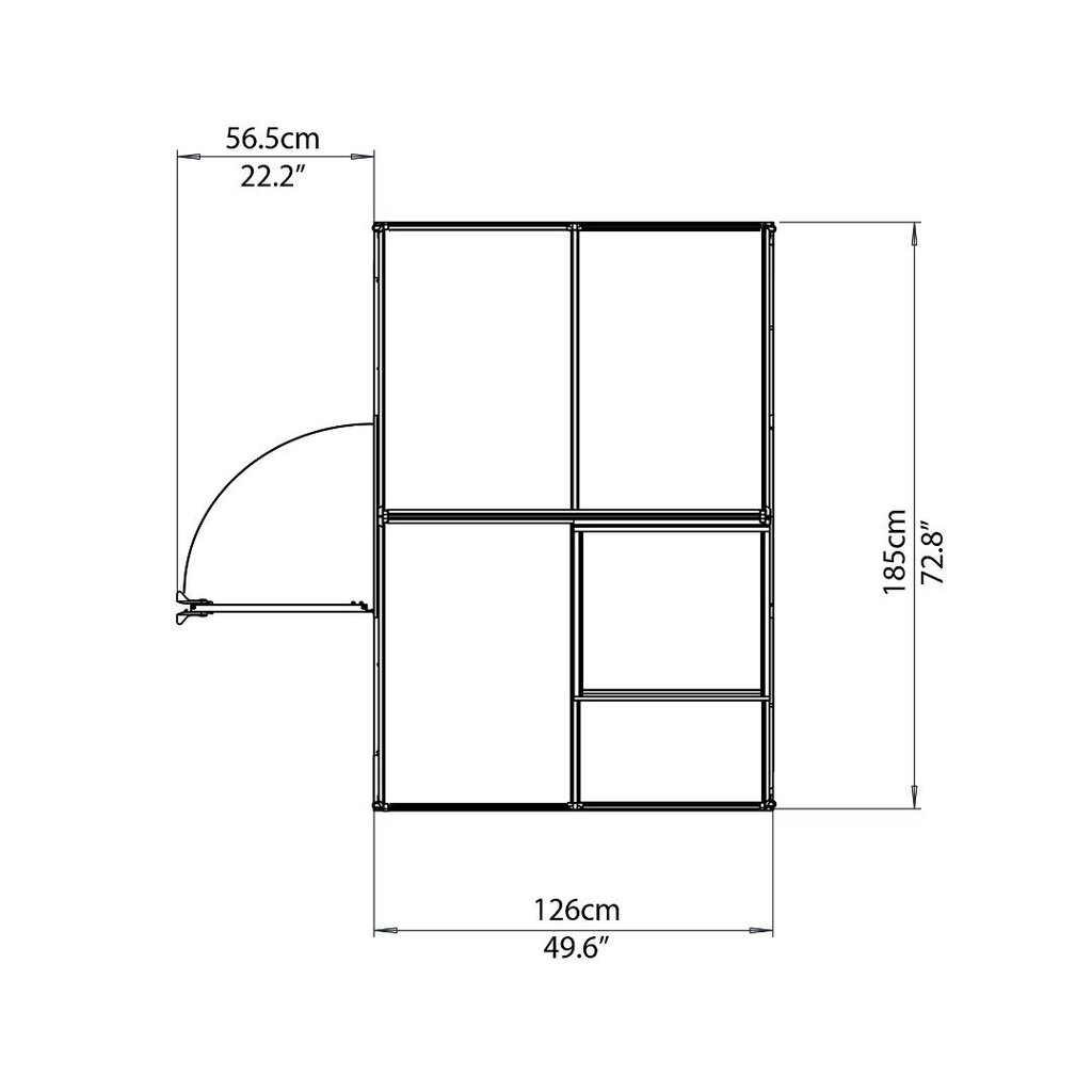 Hybrid siltumnīca 2,33 m² ar alumīnija rāmi cena un informācija | Siltumnīcas | 220.lv