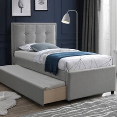 Кровать Oswaldo 90x200см, платиновый серый цена и информация | Кровати | 220.lv