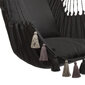 Šūpuļkrēsls TASSEL BLACK 130x127cm, audums: 100% kokvilna цена и информация | Šūpuļtīkli | 220.lv