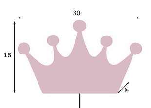 Sienas lampa Crown, rozā cena un informācija | Lampas bērnu istabai | 220.lv