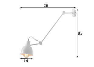 Sienas lampa Aida, balta, 60 W cena un informācija | Sienas lampas | 220.lv