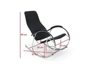 Šūpuļkrēsls Halmar Ben II, melns cena un informācija | Atpūtas krēsli | 220.lv