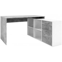 Письменный стол Aatrium, 136x137x67 см, белый/серый цена и информация | Компьютерные, письменные столы | 220.lv