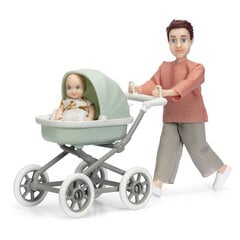 LUNDBY Komplekts - vīrietis ar bērna ratiņiem cena un informācija | Rotaļlietas meitenēm | 220.lv