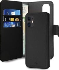 Puro Wallet съемный чехол для Apple iPhone 12 Mini, черный цена и информация | Чехлы для телефонов | 220.lv