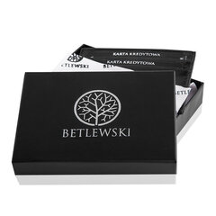 Ādas kredītkartes futrālis (melns), BETLEWSKI® BE-08-46002-UNIVERSALUS цена и информация | Мужские кошельки | 220.lv