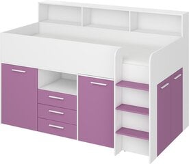Кровать с письменным столом Neo P, белый/фиолетовый цена и информация | Детские кровати | 220.lv