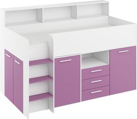 Кровать с письменным столом Neo L, белый/фиолетовый цвет цена и информация | Детские кровати | 220.lv