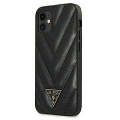 GUHCP12SPUVQTMLBK Guess V Quilted Cover, paredzēts iPhone 12 mini 5.4 Black цена и информация | Чехлы для телефонов | 220.lv