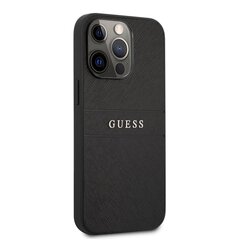 GUHCP13XPSASBBK Guess PU Leather Saffiano Case, paredzēts iPhone 13 Pro Max Black cena un informācija | Telefonu vāciņi, maciņi | 220.lv