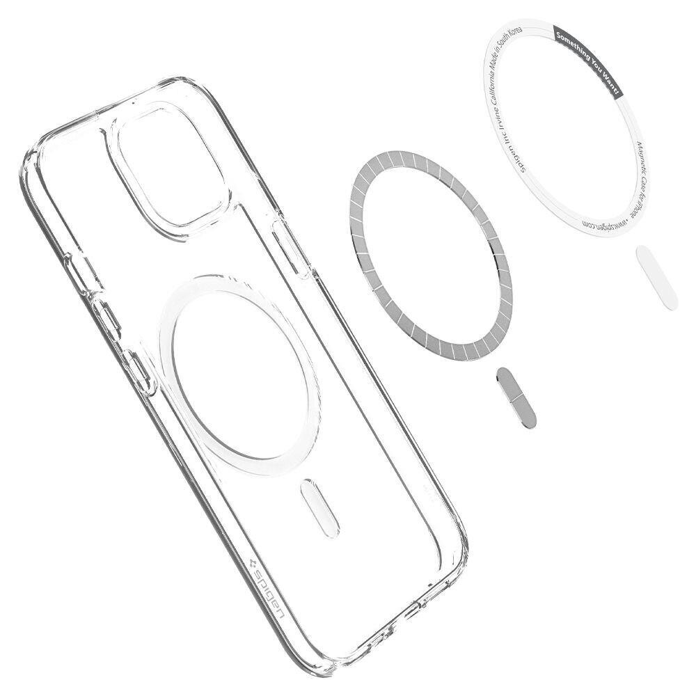 SPIGEN Ultra Hybrid Mag izturīgs silikona aizsargapvalks Apple iPhone 13 Mini caurspīdīgs cena un informācija | Telefonu vāciņi, maciņi | 220.lv