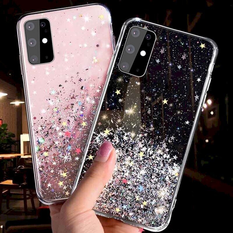 Fusion glue glitter silikona aizsargapvalks Apple iPhone 13 Pro Max melns cena un informācija | Telefonu vāciņi, maciņi | 220.lv