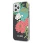 GUHCP12LIMLFL01 Guess PC/TPU Flower N.1 Cover, paredzēts iPhone 12 Pro Max 6.7 Black cena un informācija | Telefonu vāciņi, maciņi | 220.lv