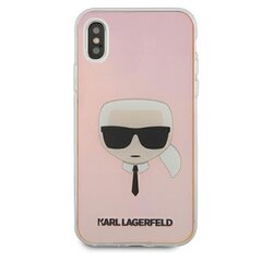 KLHCPXPCKHML Karl Lagerfeld PC/TPU Head Case, paredzēts iPhone X/XS Iridescent cena un informācija | Telefonu vāciņi, maciņi | 220.lv