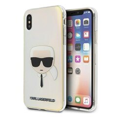 KLHCPXPCKHML Karl Lagerfeld PC/TPU Head Case, paredzēts iPhone X/XS Iridescent cena un informācija | Telefonu vāciņi, maciņi | 220.lv