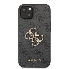 GUHCP13M4GMGGR Guess PU 4G Metal Logo Case, paredzēts iPhone 13 Grey cena un informācija | Telefonu vāciņi, maciņi | 220.lv