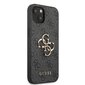 GUHCP13M4GMGGR Guess PU 4G Metal Logo Case, paredzēts iPhone 13 Grey cena un informācija | Telefonu vāciņi, maciņi | 220.lv