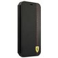 FESAXFLBKP13SBK Ferrari Smooth and Carbon Effect Book Case, paredzēts iPhone 13 Mini Black цена и информация | Telefonu vāciņi, maciņi | 220.lv