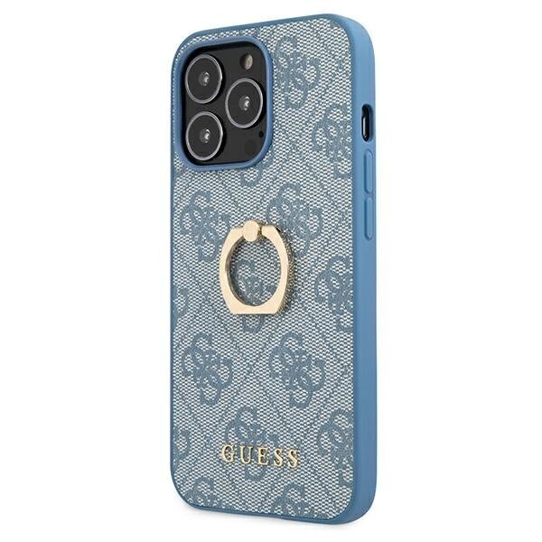 GUHCP13L4GMRBL Guess PU 4G Ring Case, paredzēts iPhone 13 Pro Blue цена и информация | Telefonu vāciņi, maciņi | 220.lv