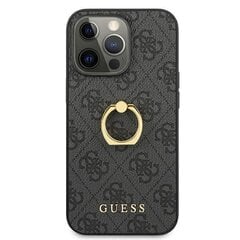 GUHCP13L4GMRGR Guess PU 4G Ring Case for iPhone 13 Pro Grey цена и информация | Чехлы для телефонов | 220.lv