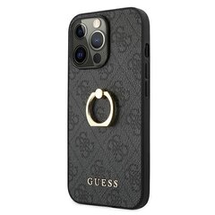 GUHCP13L4GMRGR Guess PU 4G Ring Case for iPhone 13 Pro Grey цена и информация | Чехлы для телефонов | 220.lv