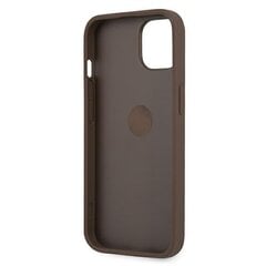 GUHCP13S4GMRBR Guess PU 4G Ring Case, paredzēts iPhone 13 Mini Brown cena un informācija | Telefonu vāciņi, maciņi | 220.lv