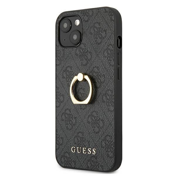 GUHCP13S4GMRGR Guess PU 4G Ring Case, paredzēts iPhone 13 Mini Grey цена и информация | Telefonu vāciņi, maciņi | 220.lv