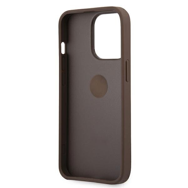 GUHCP13X4GMRBR Guess PU 4G Ring Case, paredzēts iPhone 13 Pro Max Brown cena un informācija | Telefonu vāciņi, maciņi | 220.lv