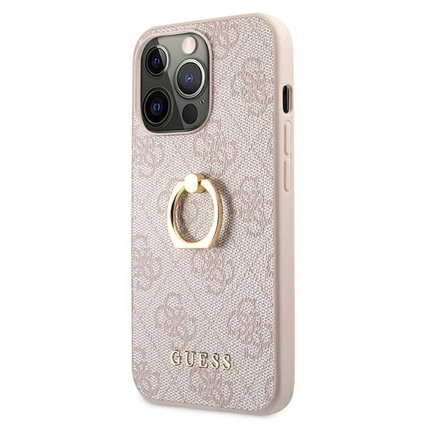 GUHCP13X4GMRPI Guess PU 4G Ring Case, paredzēts iPhone 13 Pro Max Pink цена и информация | Telefonu vāciņi, maciņi | 220.lv