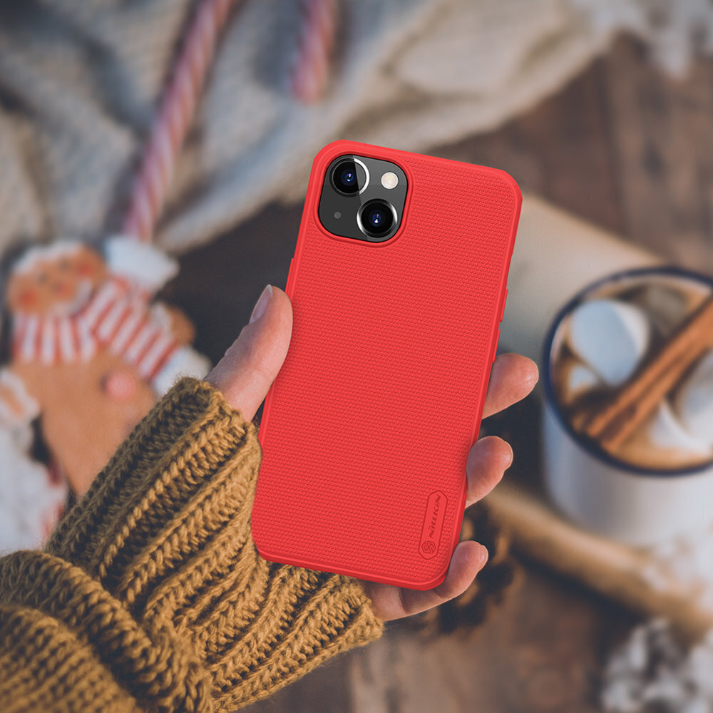 Nillkin Super Frosted PRO Back Cover, paredzēts iPhone 13 Red (bez izgriezuma logotipam) цена и информация | Telefonu vāciņi, maciņi | 220.lv