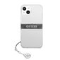 GUHCP13SKB4GGR Guess PU/TPU 4G Grey Stripe Case, paredzēts iPhone 13 Mini Transparent цена и информация | Telefonu vāciņi, maciņi | 220.lv