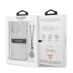 GUHCP13LKB4GGR Guess PU/TPU 4G Grey Stripe Case, paredzēts iPhone 13 Pro Transparent cena un informācija | Telefonu vāciņi, maciņi | 220.lv