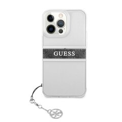 GUHCP13LKB4GGR Guess PU/TPU 4G Grey Stripe Case for iPhone 13 Pro Transparent цена и информация | Чехлы для телефонов | 220.lv