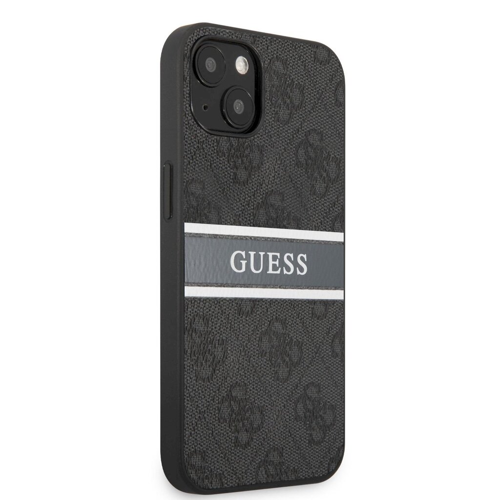 GUHCP13M4GDGR Guess PU 4G Printed Stripe Case, paredzēts iPhone 13 Grey cena un informācija | Telefonu vāciņi, maciņi | 220.lv