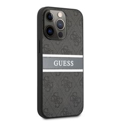 GUHCP13X4GDGR Guess PU 4G Printed Stripe Case, paredzēts iPhone 13 Pro Max Grey cena un informācija | Telefonu vāciņi, maciņi | 220.lv