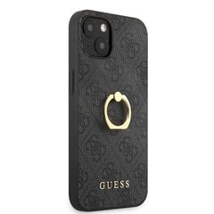 GUHCP13M4GMRGR Guess PU 4G Ring Case for iPhone 13 / 14 Grey цена и информация | Чехлы для телефонов | 220.lv