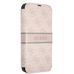 GUBKP13L4GDPI Guess PU 4G Printed Stripe Book Case, paredzēts iPhone 13 Pro Pink cena un informācija | Telefonu vāciņi, maciņi | 220.lv