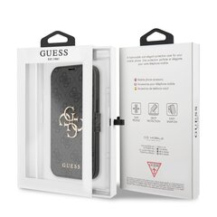 GUBKP13S4GMGGR Guess PU 4G Metal Logo Book Case, paredzēts iPhone 13 Mini Grey cena un informācija | Telefonu vāciņi, maciņi | 220.lv