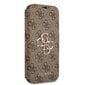 GUBKP13S4GMGBR Guess PU 4G Metal Logo Book Case, paredzēts iPhone 13 Mini Brown cena un informācija | Telefonu vāciņi, maciņi | 220.lv