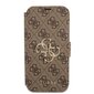 GUBKP13X4GMGBR Guess PU 4G Metal Logo Book Case, paredzēts iPhone 13 Pro Max Brown цена и информация | Telefonu vāciņi, maciņi | 220.lv