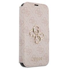 GUBKP13X4GMGPI Guess PU 4G Metal Logo Book Case, paredzēts iPhone 13 Pro Max Pink cena un informācija | Telefonu vāciņi, maciņi | 220.lv