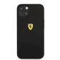 FESSIHCP13MBK Ferrari Liquid Silicone Metal Logo Case, paredzēts iPhone 13 Black цена и информация | Telefonu vāciņi, maciņi | 220.lv