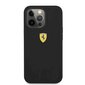FESSIHCP13XBK Ferrari Liquid Silicone Metal Logo Case, paredzēts iPhone 13 Pro Max Black cena un informācija | Telefonu vāciņi, maciņi | 220.lv